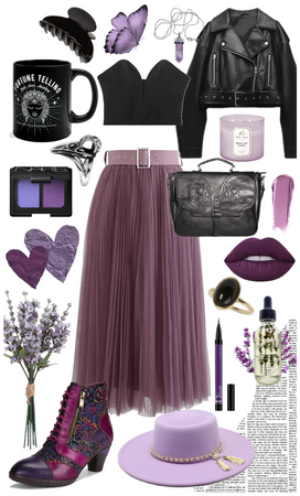 Edgy Purple and Black Outfit Inspiration