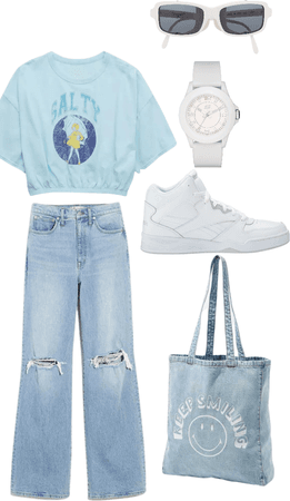 blue white outfit for you have fun 🤩