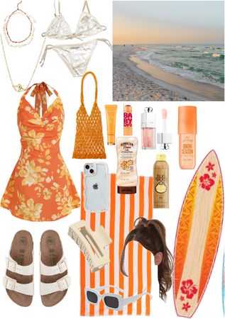 orange beach look 🏝️🧡