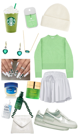 green and white casual day