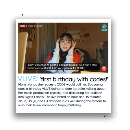 VLIVE 20180912 🦢- 'first birthday with codes!'