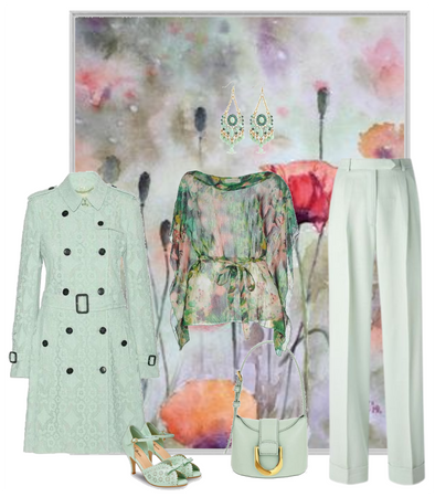 pale green spring outfit