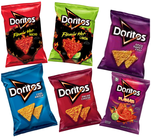 All types of Doritos