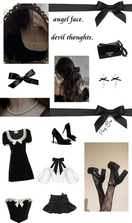 ୨Coquette style/ elegant/black ꒱