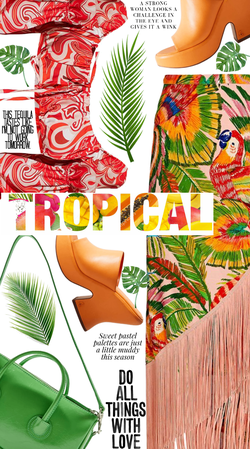 Tropical mixed prints