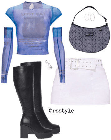 blue sleeves outfit