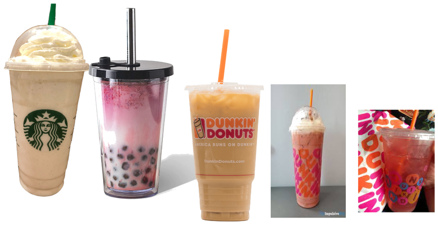 boba and dunkin pink drink