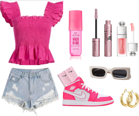 pink preppy Outfit