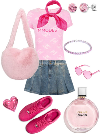 Pink Chanel Y2K Outfit