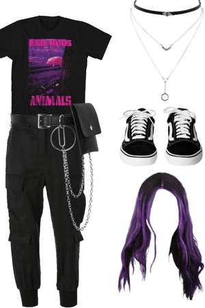 black and purple practice outfit