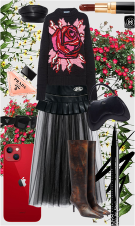 Spring Outfit Blck/Floral