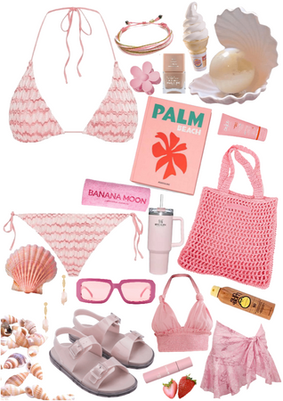 Soft pink beach 👙