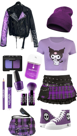 purple emo outfit