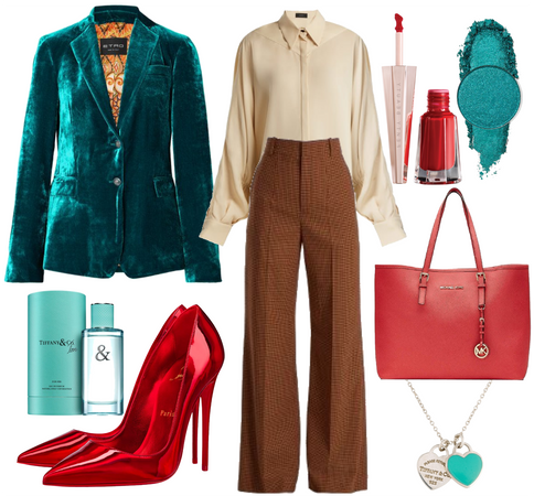 Teal and Red