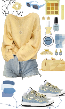 yellow x blue || causal look ⭐️🛋