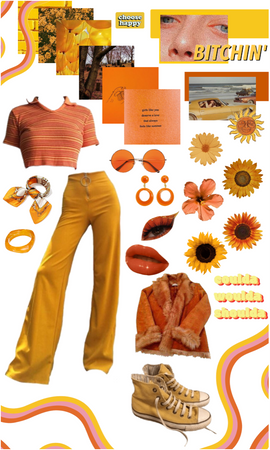 orange to yellow