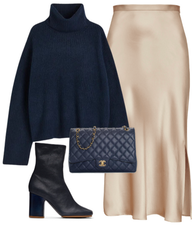 Champagne and navy