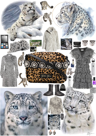 Snow Leopard Print Bag
