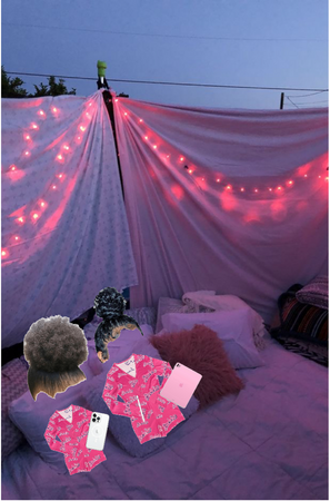 in a tent
