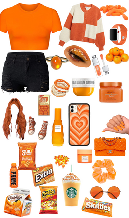 orange girl aesthetic