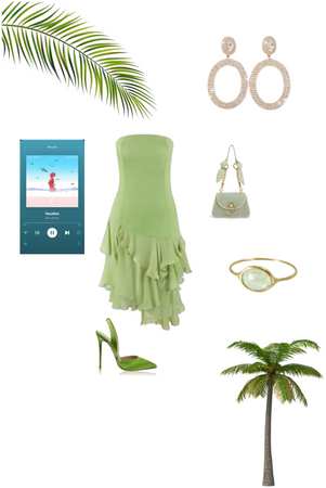 Palm tree vacay outfit