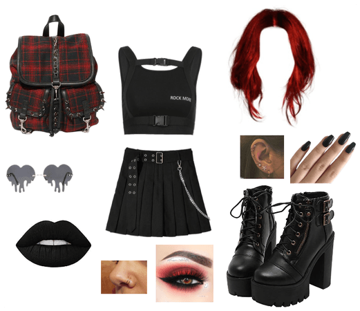 Emo school outfit