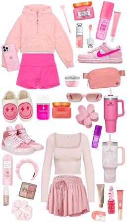 all pink look