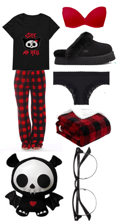 black and red skelanimals sleepwear!