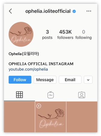 𝗢𝗽𝗵𝗲𝗹𝗶𝗮(오필리아) Instagram Account + Logo Motion