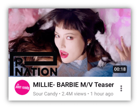 𝐒𝐎𝐔𝐑 𝐂𝐀𝐍𝐃𝐘(사워 캔디) Millie Solo ‘Barbie’ MV Teaser