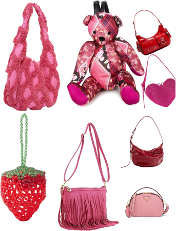 #red and pink bags