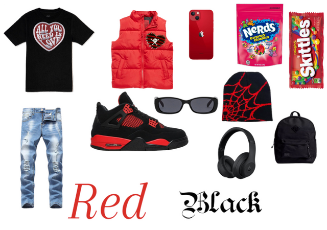 red and black fit