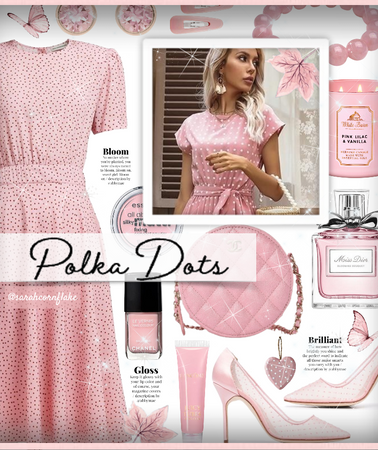 Pale Pink Polka Dots