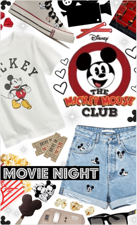 Mickey Mouse Movie Date Night 🍿🎥🎬🐭🎞️❤️⭐️🌙🎟️