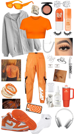 orange, white and gray theme
