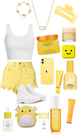 All yellow outfit!