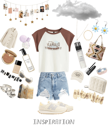Cute aesthetic outfit (brown and white)