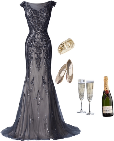 Champagne and Navy