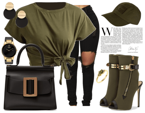 Olive and black