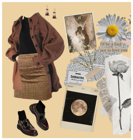 Dark Academia Style Collage For Woman