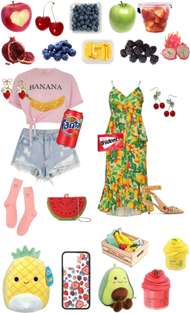 fruits,fruit clothes,fruits things (challenge)🍉🍓🍑