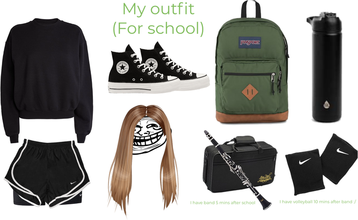 my outfit and bag for school!!