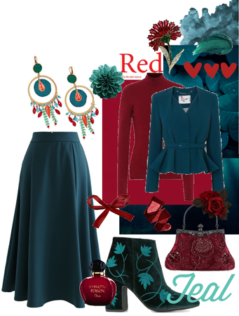 red and teal