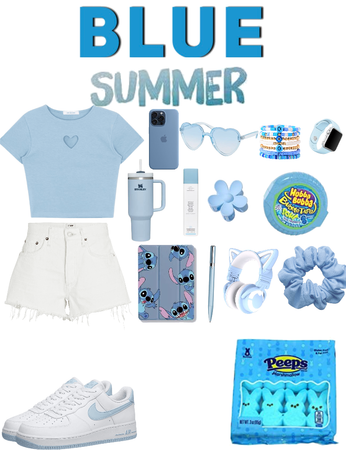 blue summer outfit 💙🤍