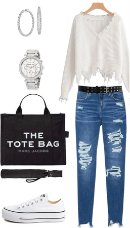 Distressed Jeans: Tax Day Outfit