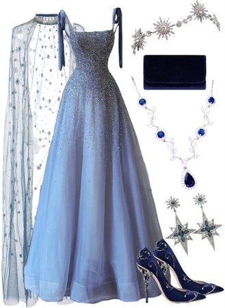 blue prom outfit