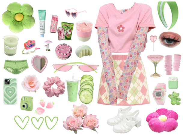 color combos: pink n' green ♡