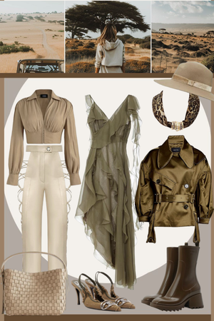 Safari colors inspired outfits - natural colors