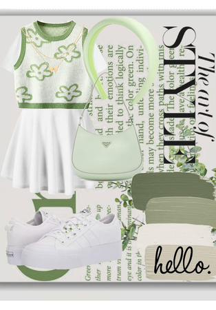 green soft girl outfit