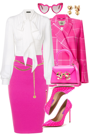 Barbiecore Aesthetic Business Chic Outfit